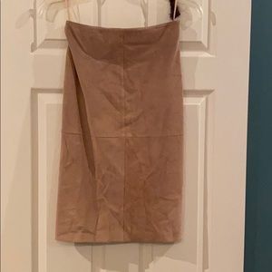 Suede skirt